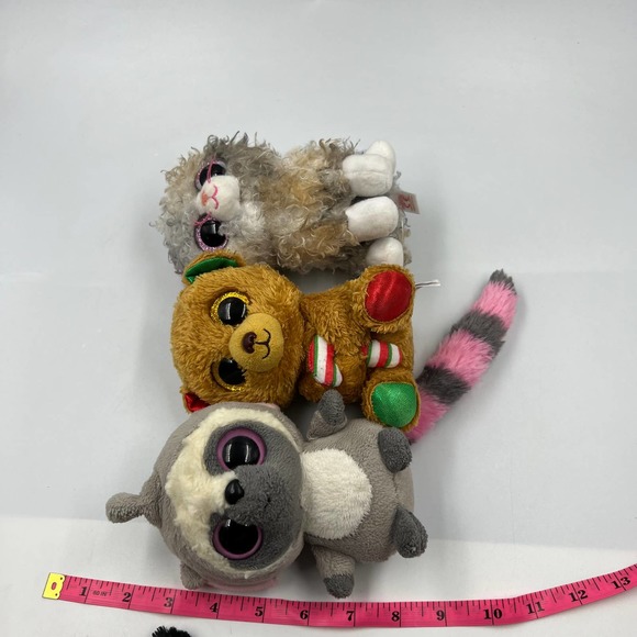 TY Beanie Boo Big Eyes Plush Bella Creeper Scrappy Yoohoo Lemur 7 Inch Lot 4 - Picture 5 of 9